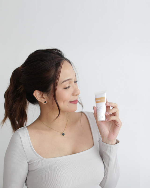 Philippine Actress Regine Angeles holding Vibrant Skin Tinted Moisturizer for mobile